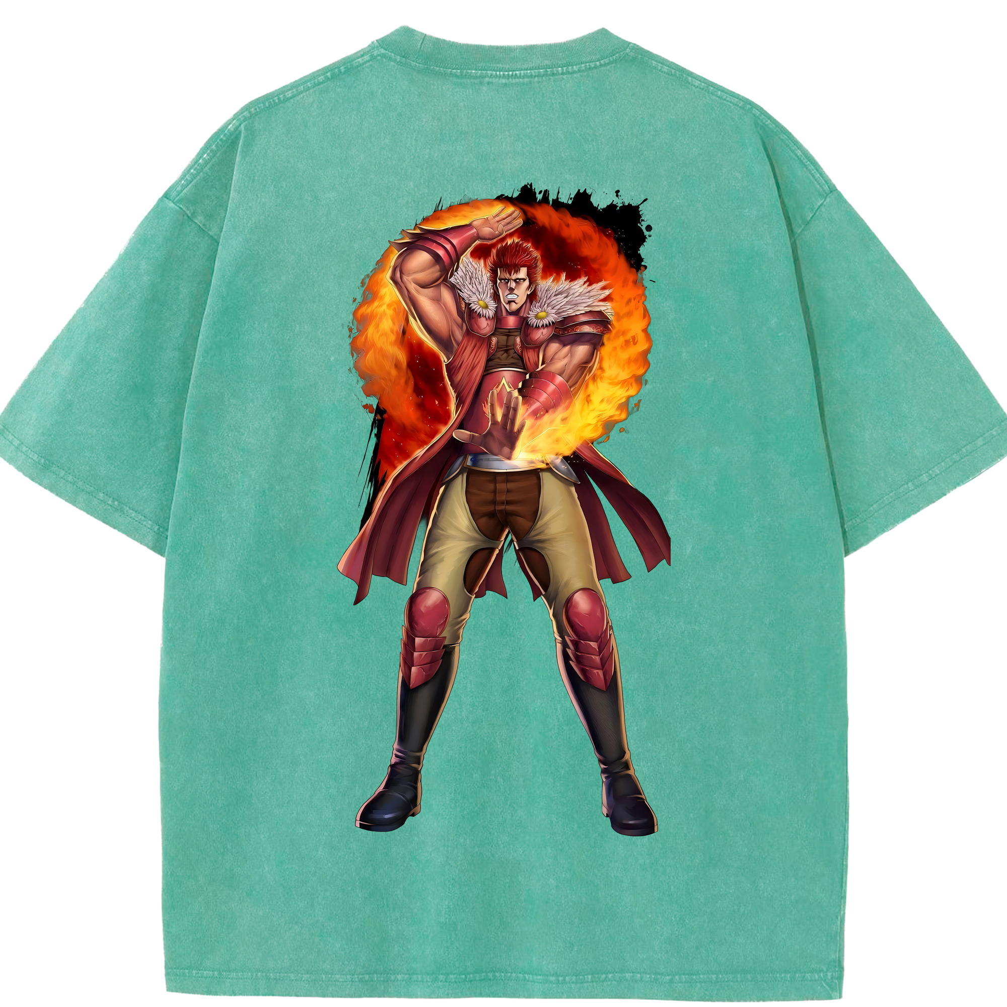 （画像用） 北斗の拳 Fist of the North Star 綿100% ヴィンテージ風 半袖Tシャツ（背面プリント）